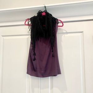 Theory Silk Tank with Scarf